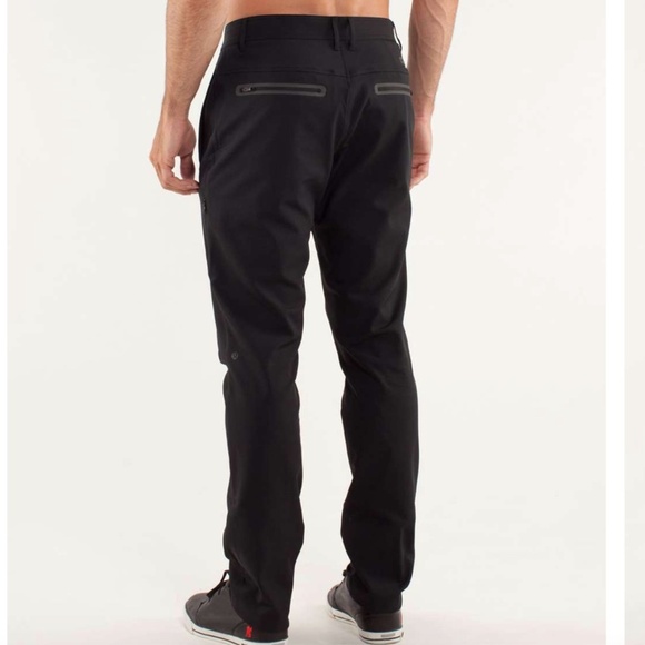 LULULEMON BLACK COMMUTE PANT Ventilated snap button - 34 - Picture 1 of 17